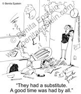 education substitute teacher classroom cartoon 1450